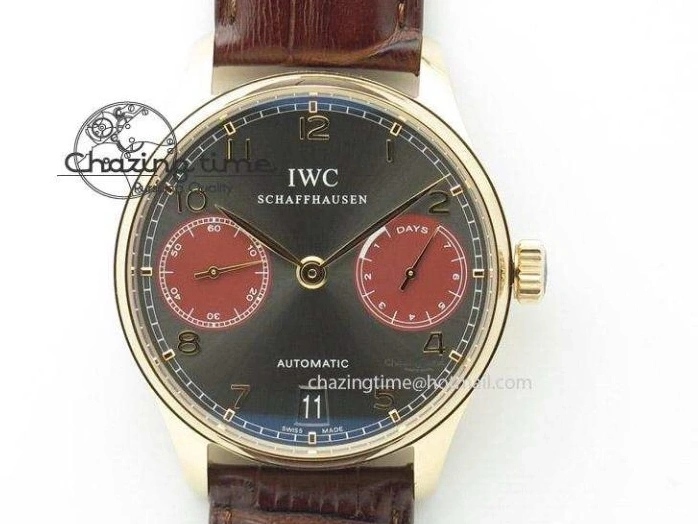 MIROTIME 0424 UrbanStyle Portuguese IW371446 ZF 1:1 Best Edition SS White Dial Blue Markers On Blue Leather Strap  A79350 V 7270